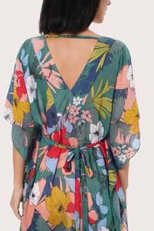 By The Sea Bali Nami Kaftan Hibiscus Green