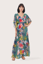 By The Sea Bali Nami Kaftan Hibiscus Green