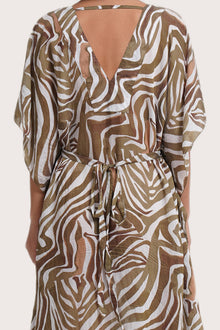 Nami Kaftan Leopard Brown