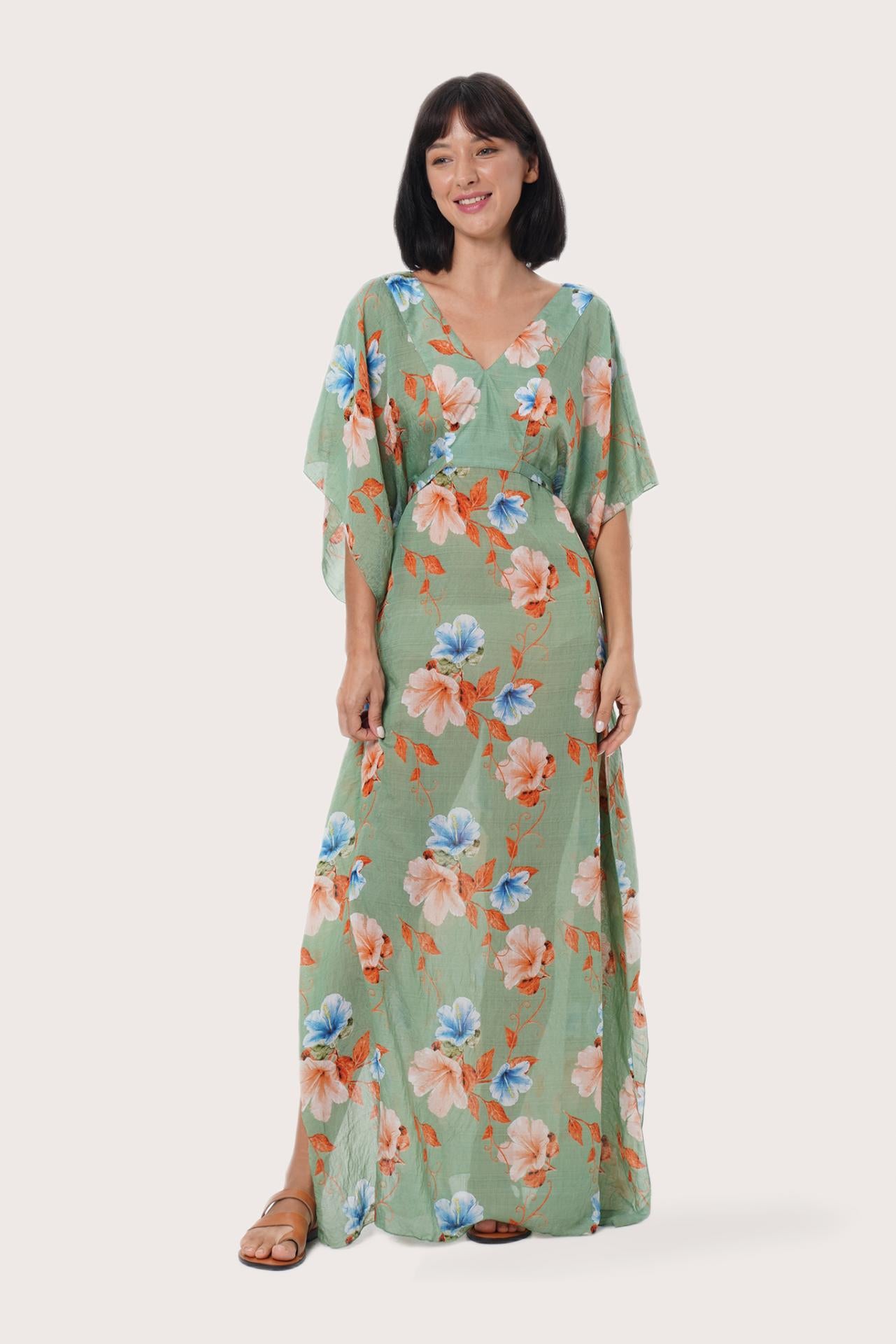 By The Sea Bali Nami Kaftan Pansy Sage