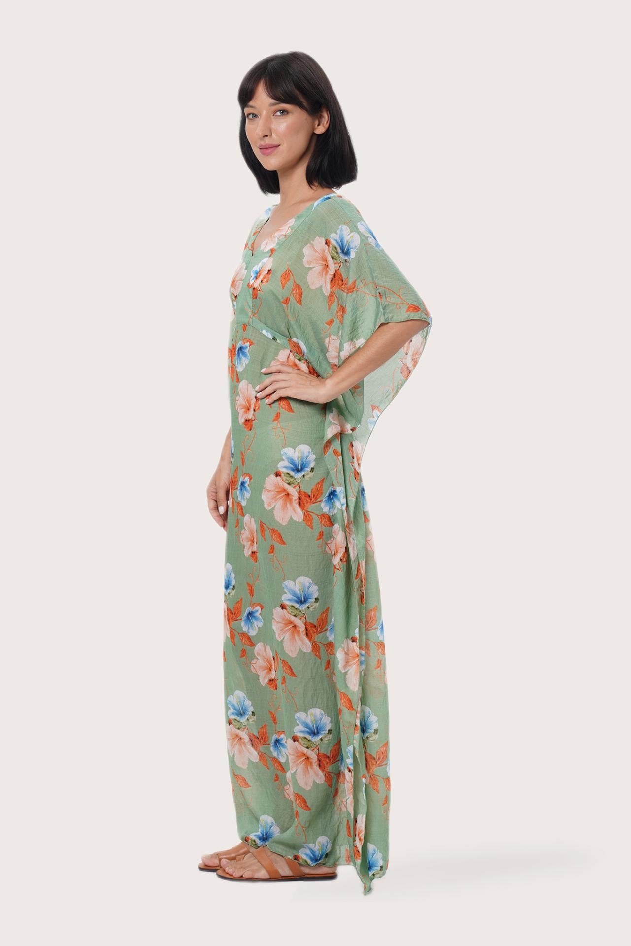 By The Sea Bali Nami Kaftan Pansy Sage
