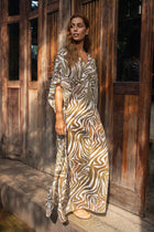 Nami Kaftan Leopard Brown