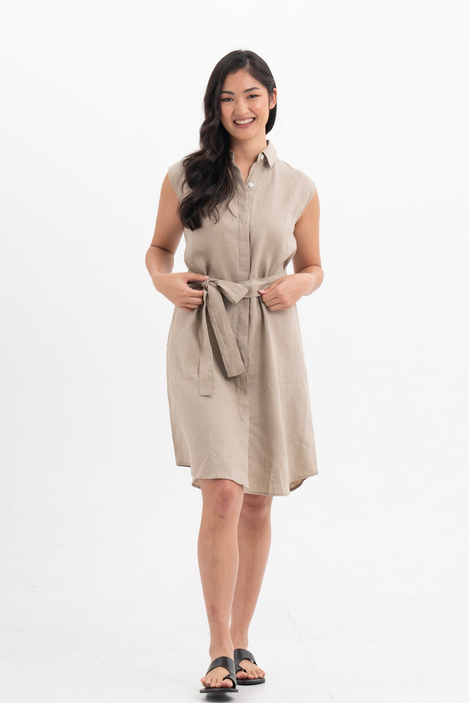 Noelani Sleeveless linen dress 