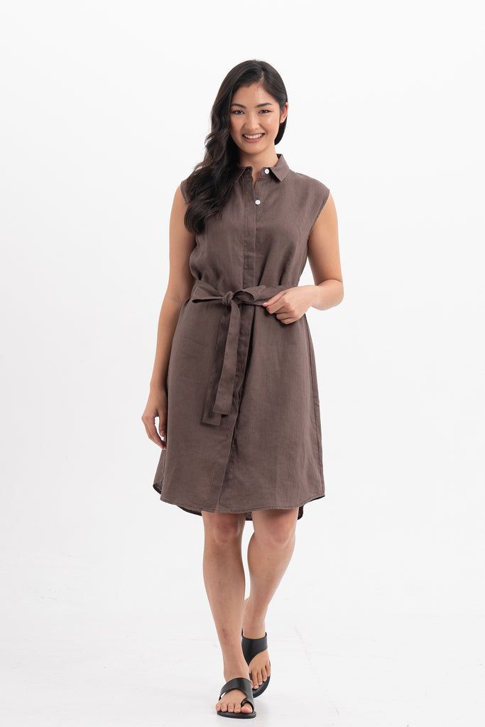 Noelani Sleeveless linen dress