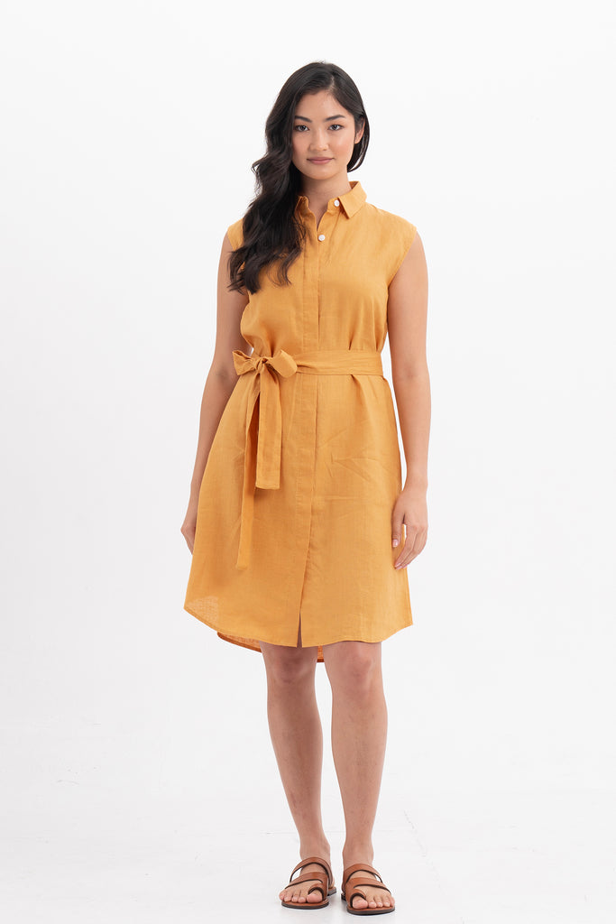 Noelani sleeveless linen dress