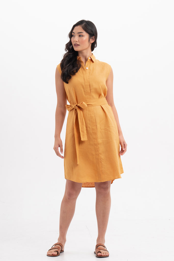 Noelani sleeveless linen dress