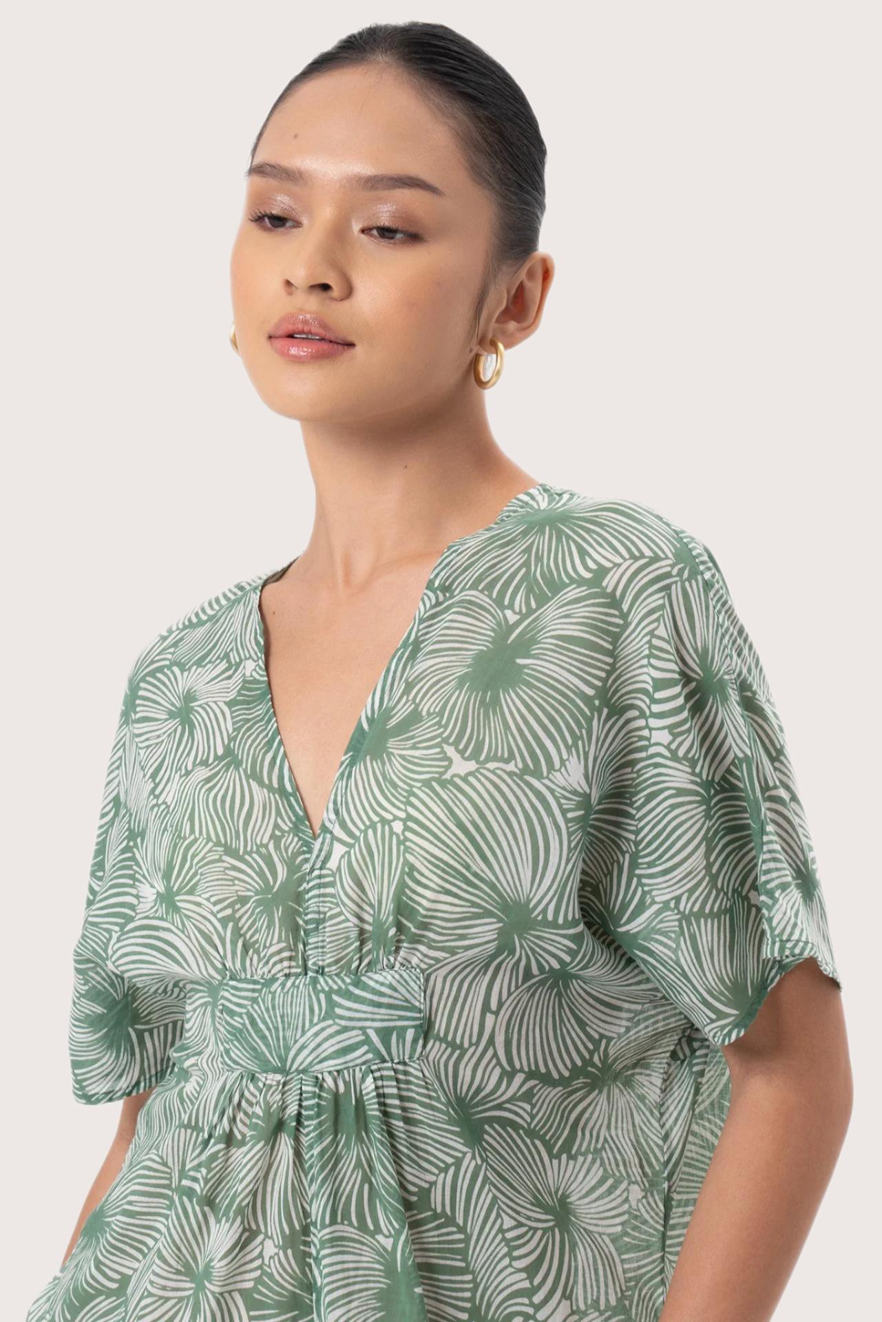 Nusa Kaftan Dress Green