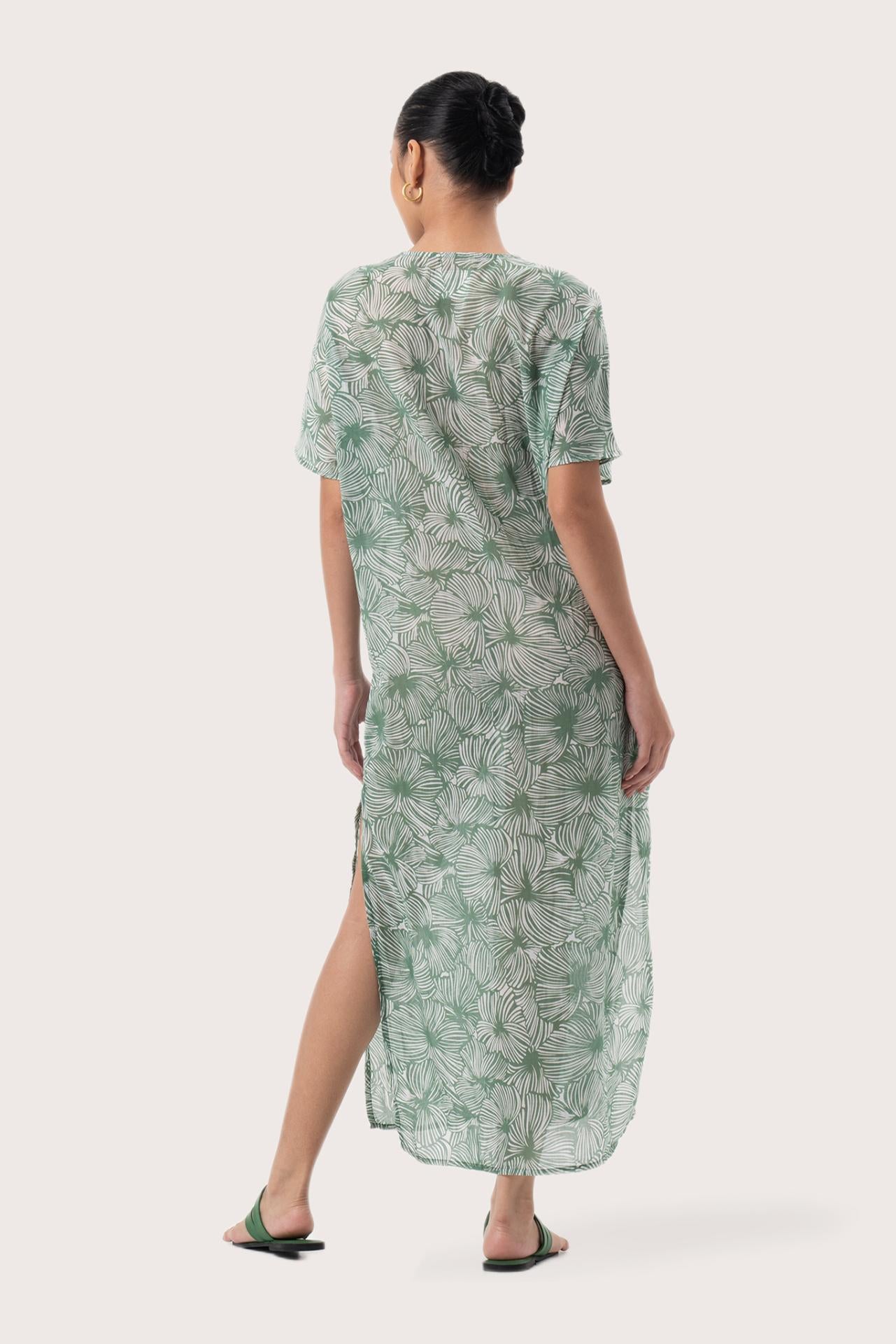 Nusa Kaftan Dress Green