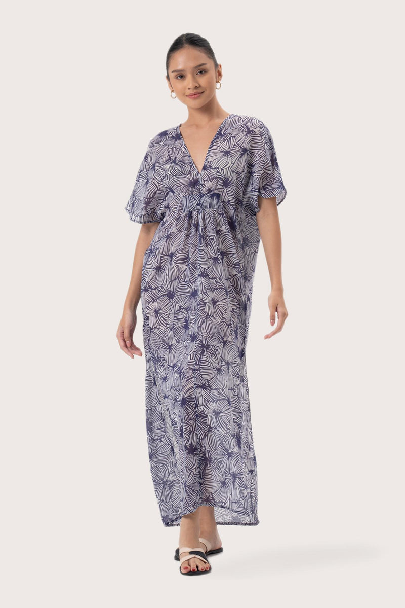 Nusa Kaftan Dress Purple