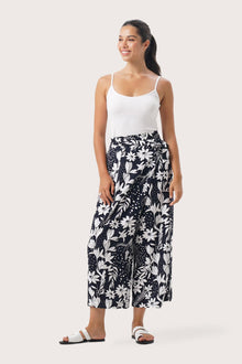 Palazzo Wrapped Pants Bali Parrots Navy