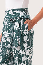 Palazzo Wrapped Pants Bali Parrots Verde
