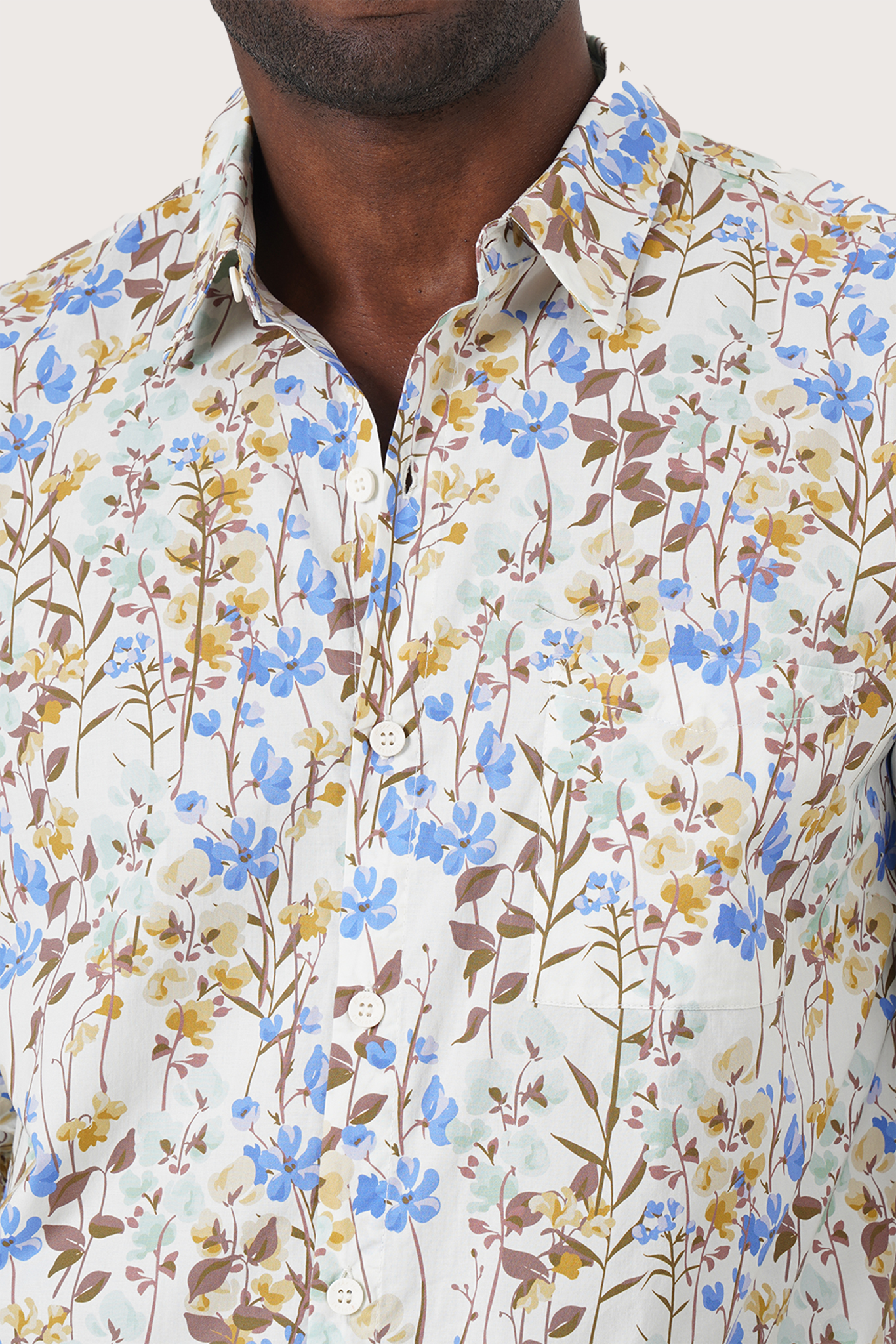 Panta Cotton Shirt Autumn Blue