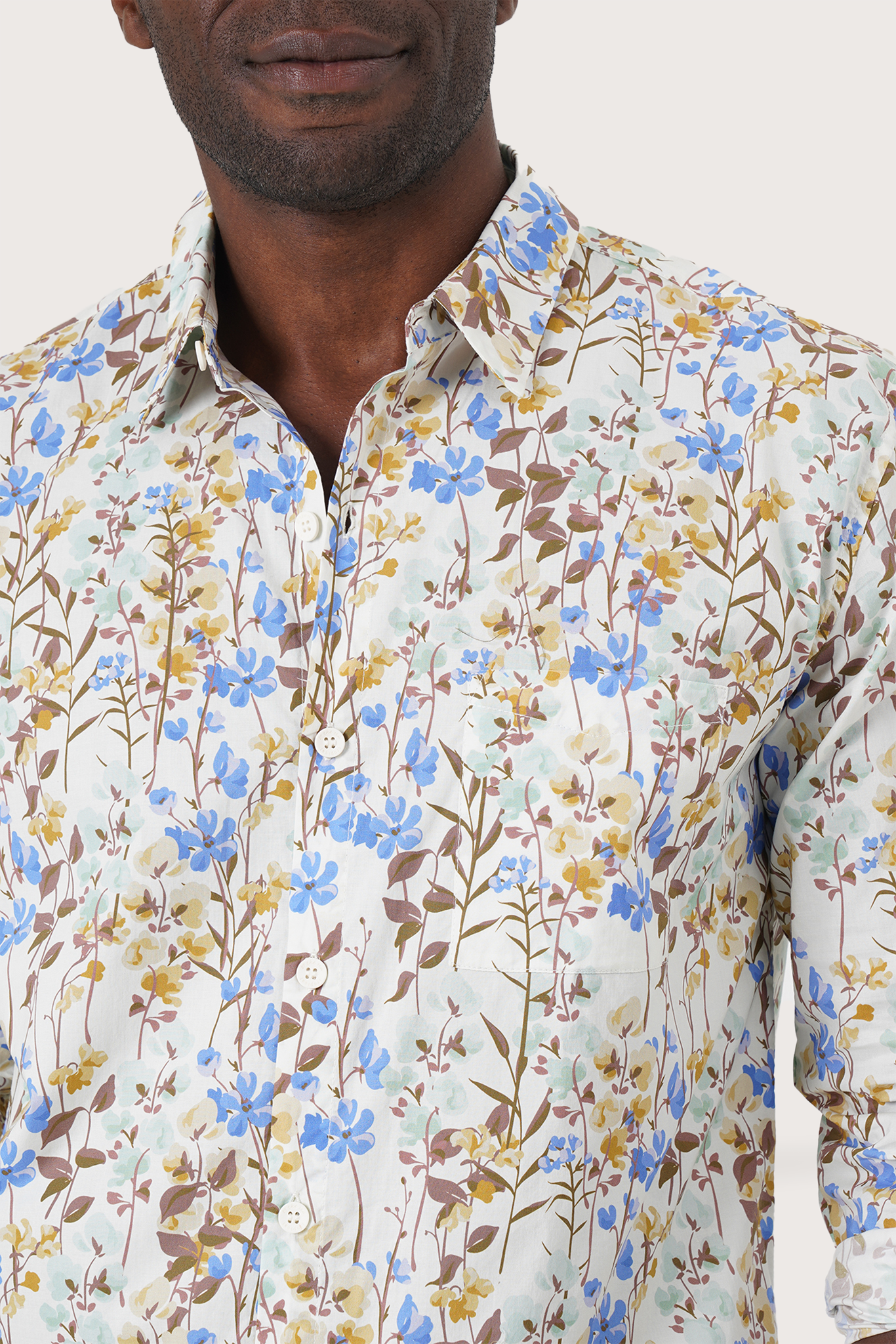 Panta Cotton Shirt Autumn Blue