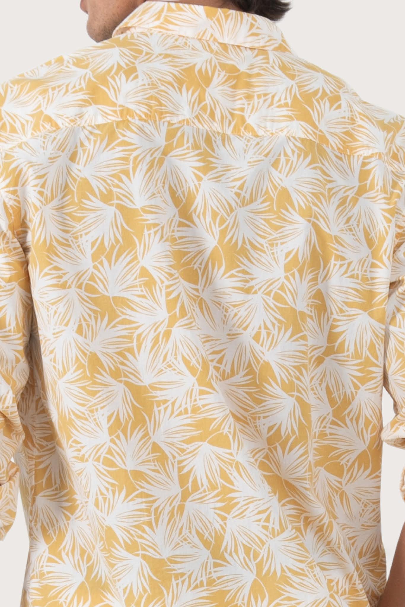 Panta Cotton Shirt Summer Flora Crowd Leaves