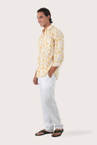 Panta Cotton Shirt Summer Flora Crowd Leaves