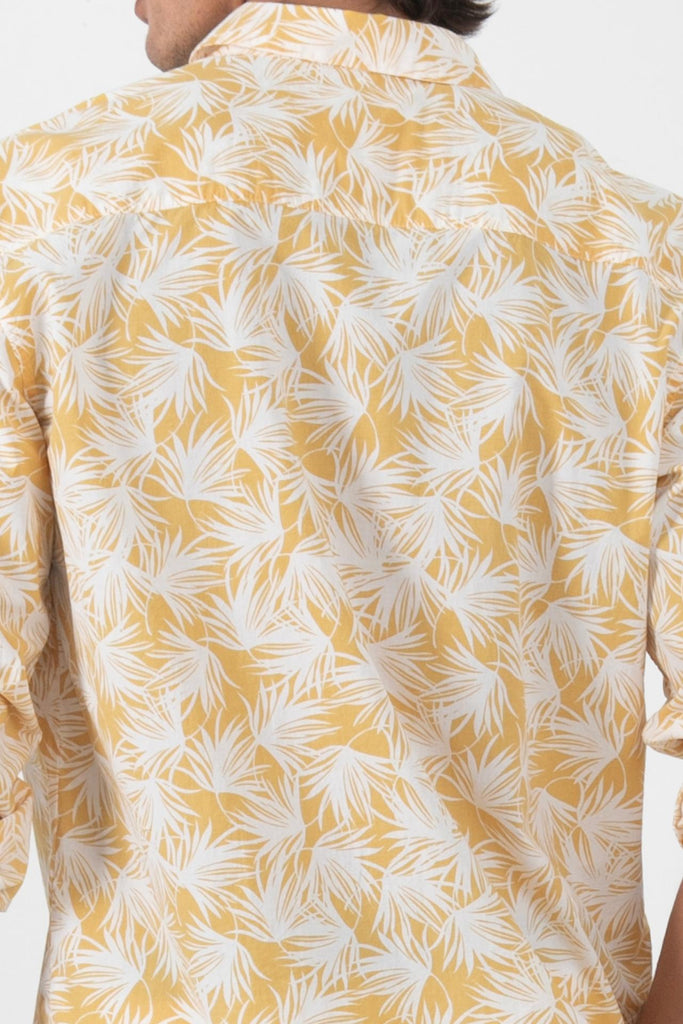 Panta Cotton Shirt Summer Flora Yellow