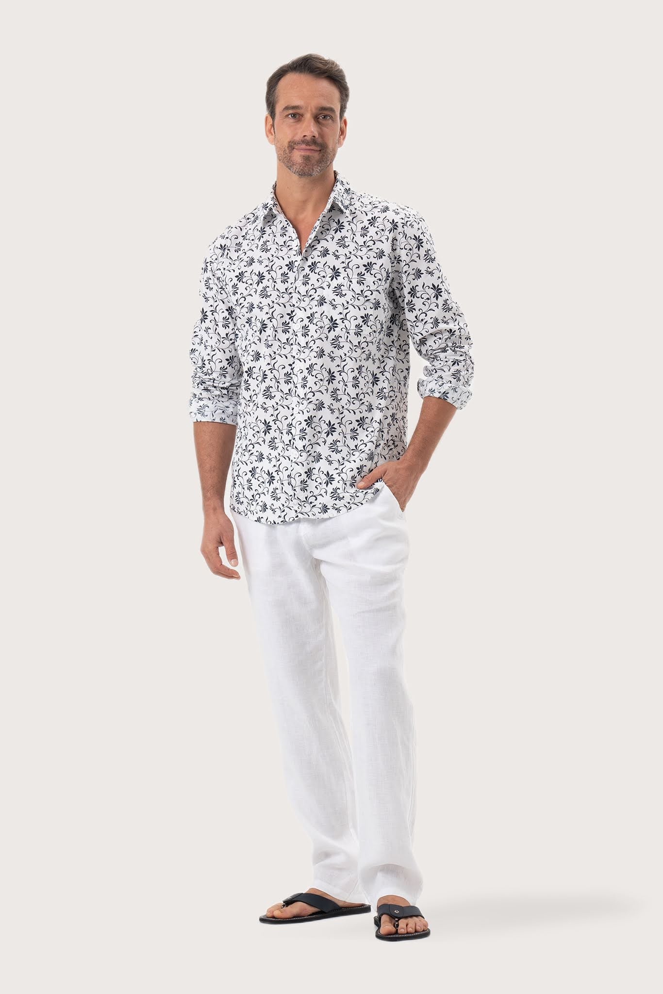 Panta Shirt White Batik