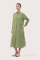Paola Long Sleeve Maxi Dress Green