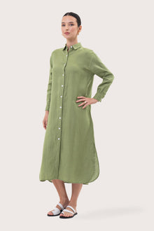 Paola Long Sleeve Maxi Dress Green