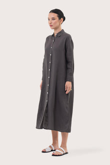 Paola Long Sleeve Maxi Dress Grey