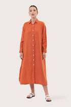 Paola Long Sleeve Maxi Dress Orange