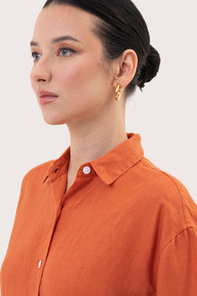 Paola Long Sleeve Maxi Dress Orange