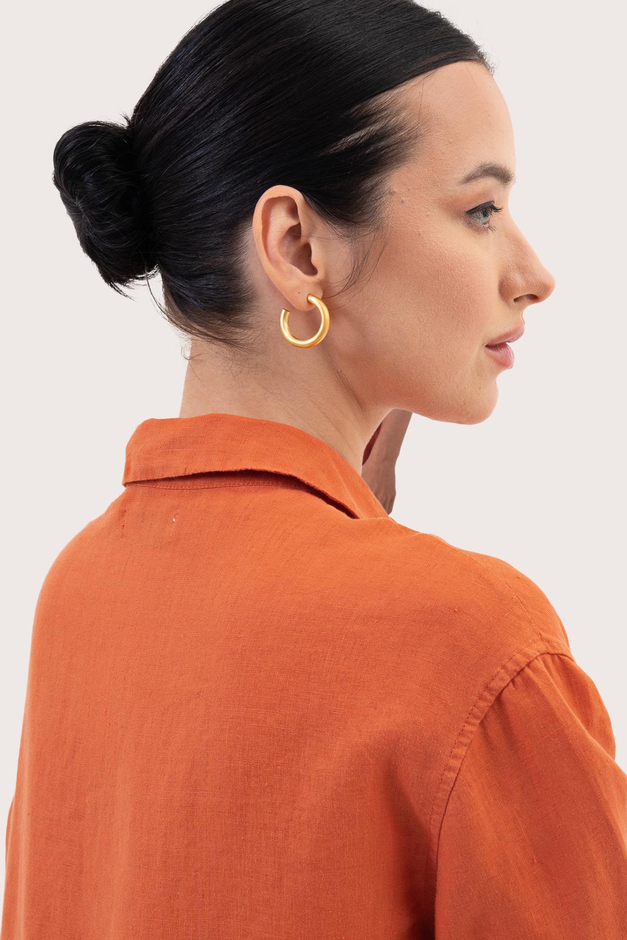 Paola Long Sleeve Maxi Dress Orange