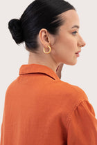 Paola Long Sleeve Maxi Dress Orange