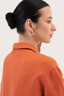 Paola Long Sleeve Maxi Dress Orange