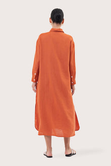 Paola Long Sleeve Maxi Dress Orange