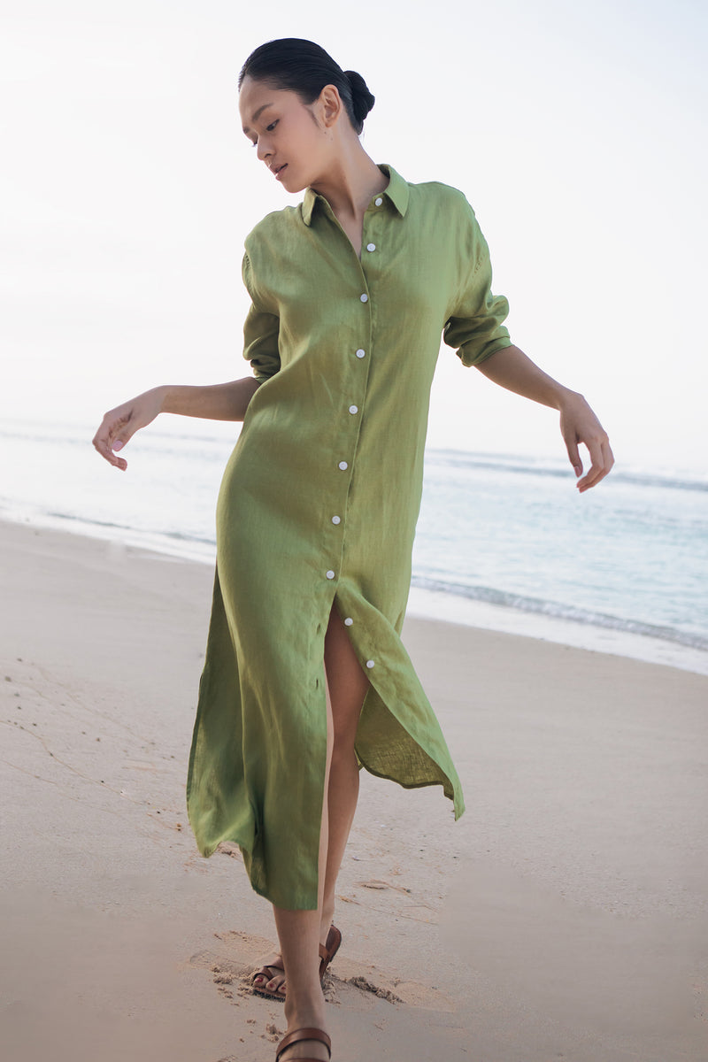 Paola long sleeve shirt dress 