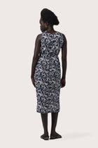 Saily Linen Dress Bamboo Navy Blue