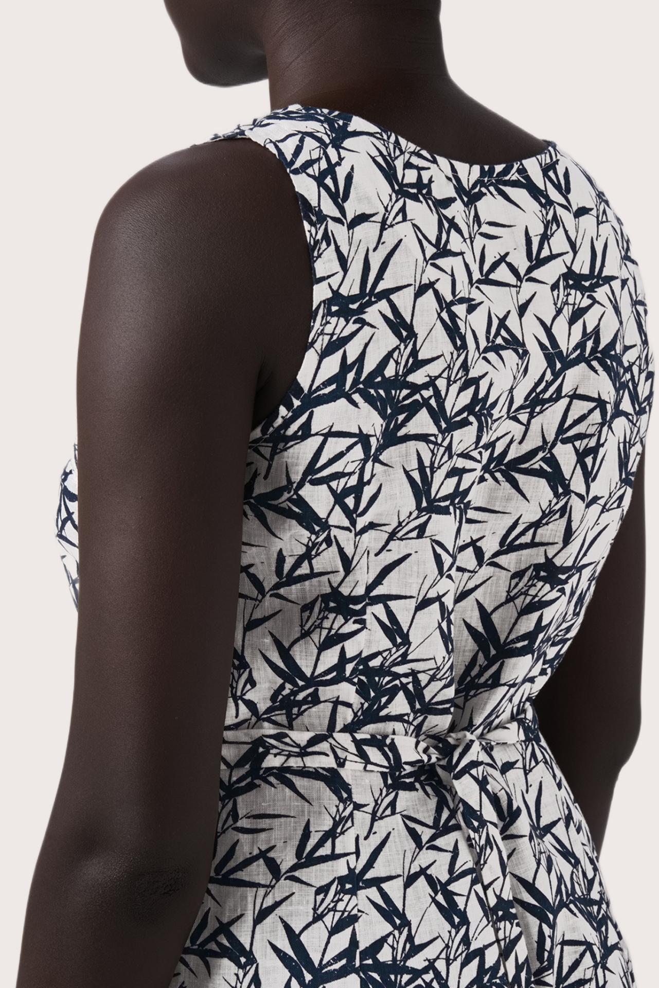 Saily Linen Dress Bamboo White