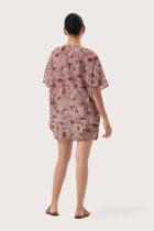 Salines Short Kaftan Dress Brick