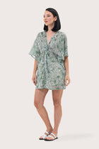 Salines Short Kaftan Dress Green