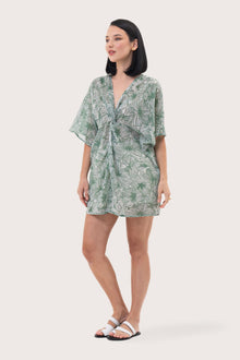 Salines Short Kaftan Dress Green