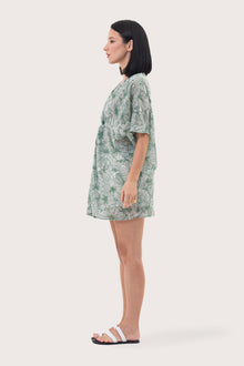 Salines Short Kaftan Dress Green