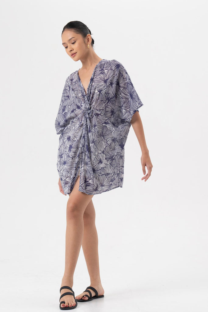 Salines Short Kaftan Dress Purple