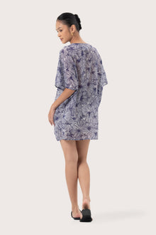Salines Short Kaftan Dress Purple