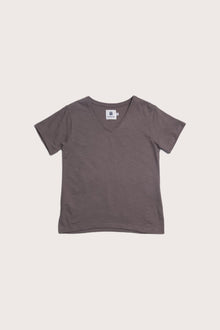 Short Sleeve V-neck Tshirt Brown