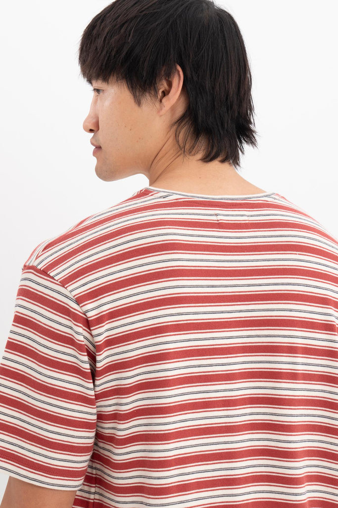 Striped Cotton T-shirt Red Mix