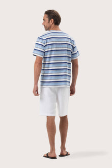 Striped cotton T-shirt Blue Mix