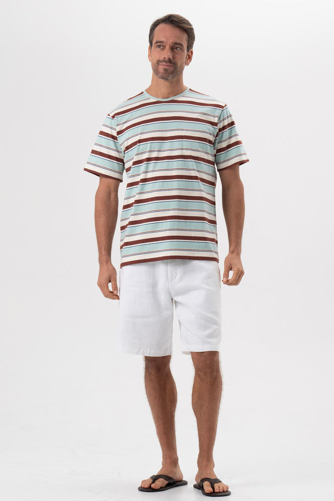 Striped cotton T-shirt Blue Mix