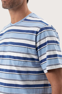 Striped cotton T-shirt Blue Mix