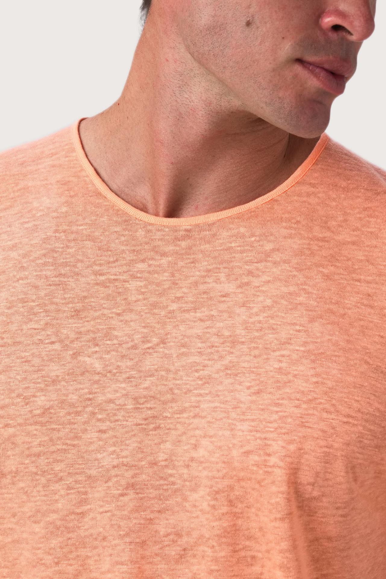 Sumatra Linen T-shirts Coral Peach