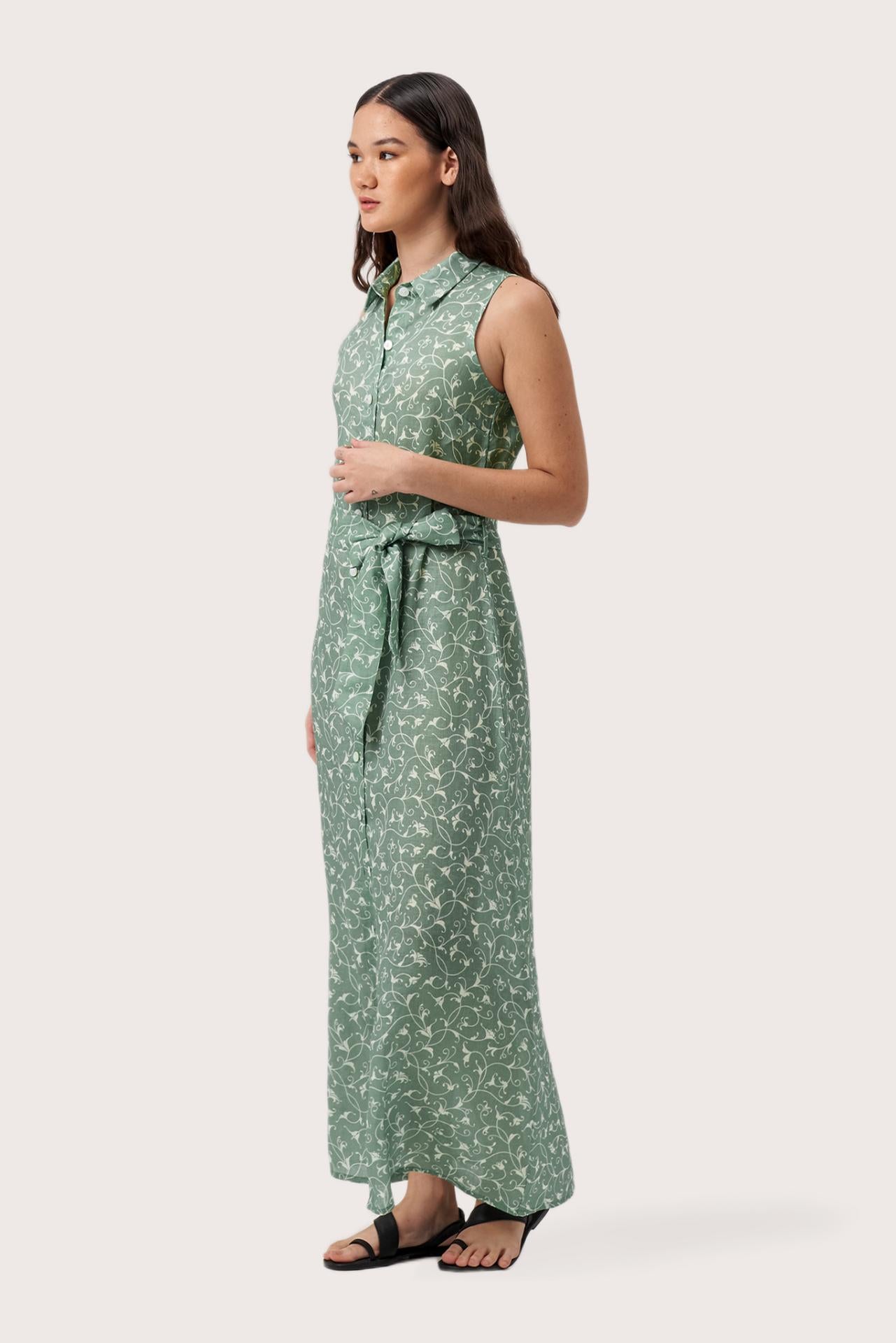Sunniva Maxi Linen Dress Sari