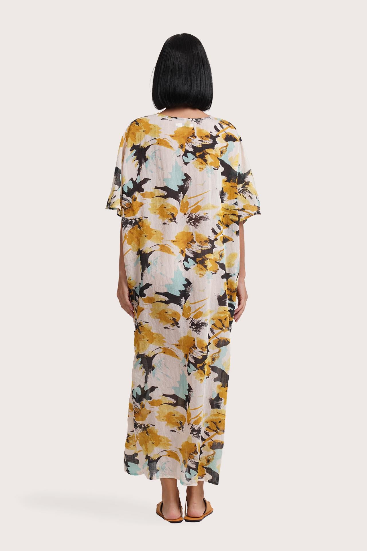 Tessa Kaftan Dress Little Island Dreamy Jungle Yellow