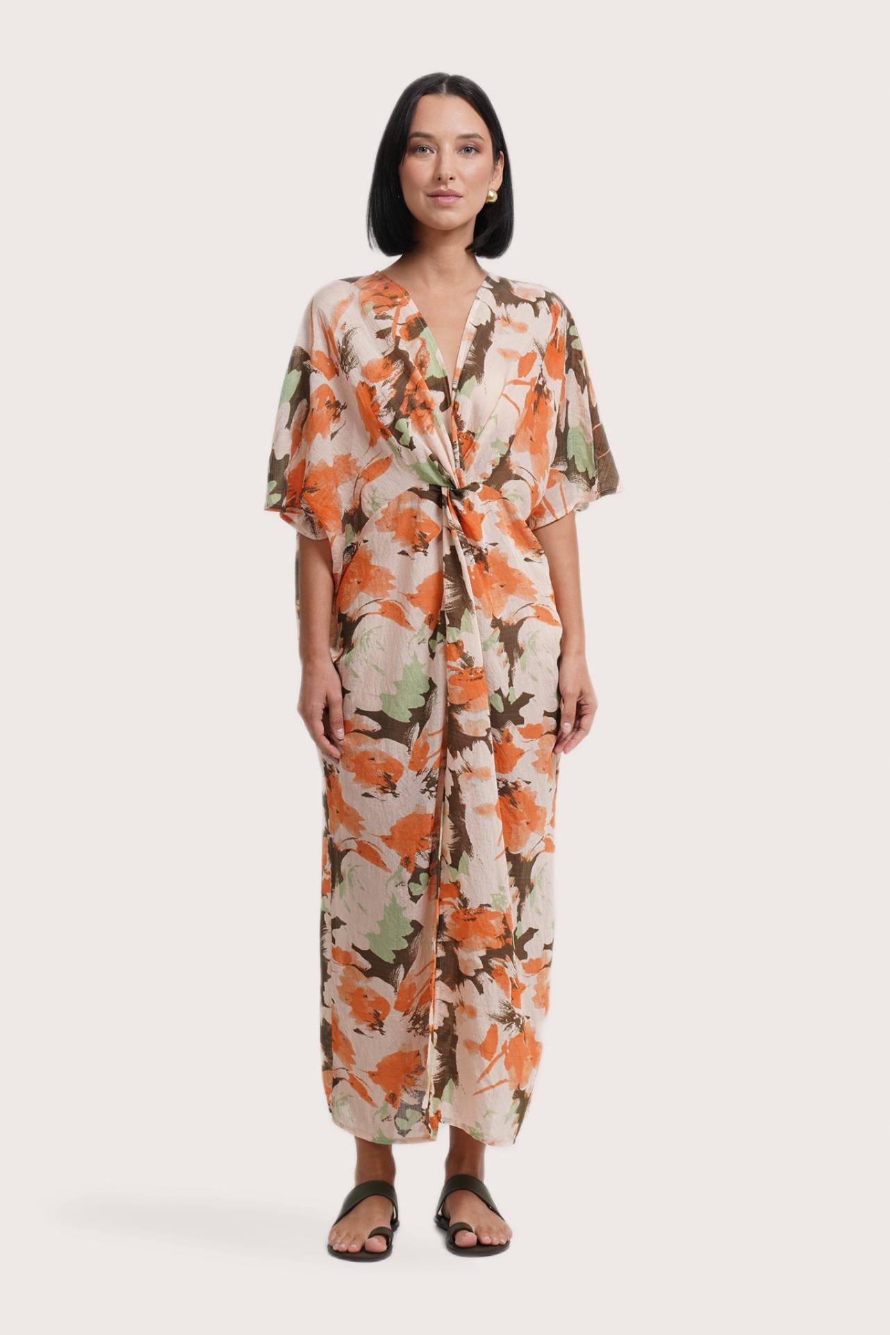 Tessa Kaftan Dress Little Island Dreamy Jungle Orange