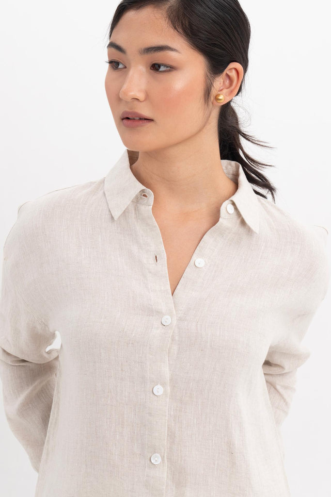 Tifa Linen Shirt Creme