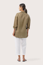 Tifa Linen Shirt Green Moss